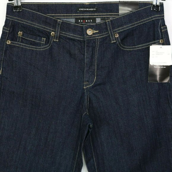 Axcess Claiborne Straight Leg Relaxed Fit Jeans Stretch Mid Rise 6 - Picture 7 of 10